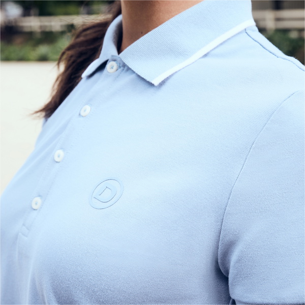 2025 Dublin Womens Cotton Pique Short Sleeve Polo 1027712 - Blue Fog